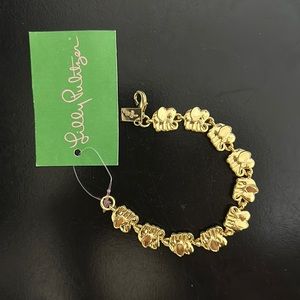 Lilly pulitzer gold elephant bracelet